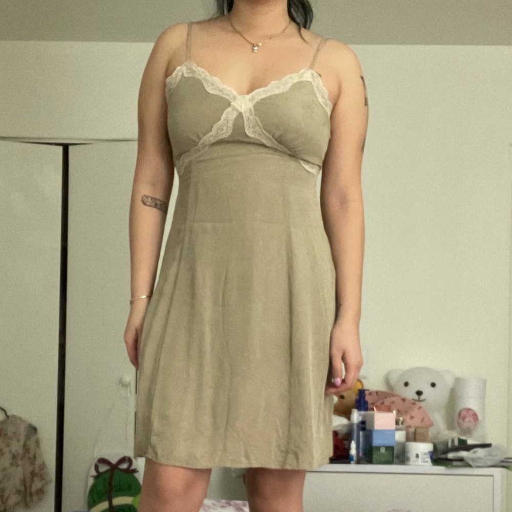 Lace trimmed dress